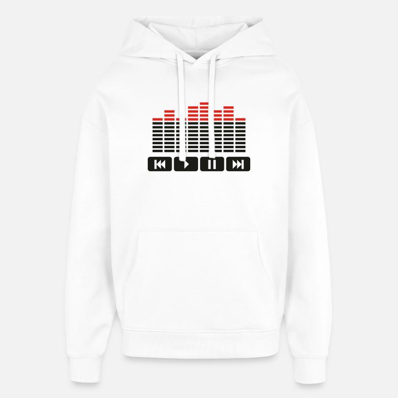 Equalizer audio player dj - Oversized Unisex Hoodie von Stanley/Stella - Weiß