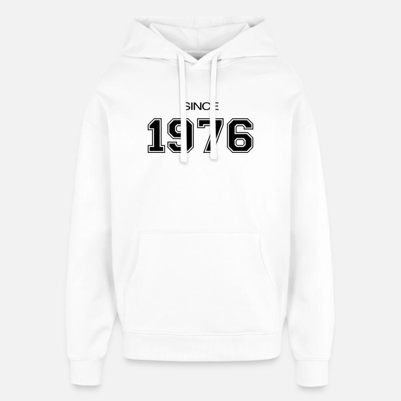 Cadeau d'anniversaire 1976 - Sweat à capuche unisexe Stanley/Stella Oversized - blanc