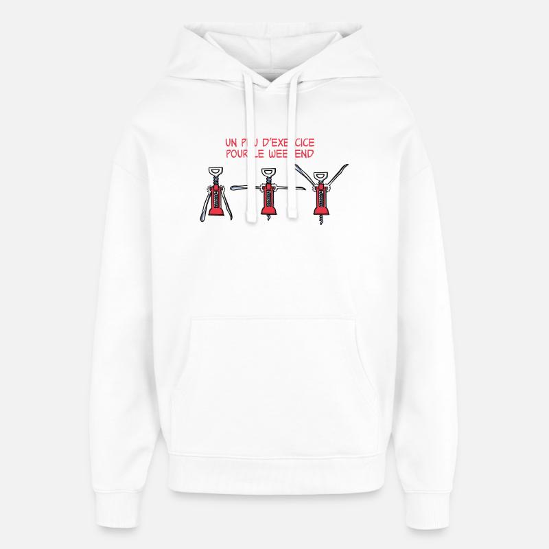 Exercice pour le weekend - Sweat à capuche unisexe Stanley/Stella Oversized - blanc