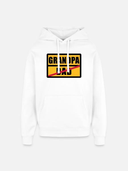 Dad - Grandpa - Oversized Unisex Hoodie by Stanley/Stella - white