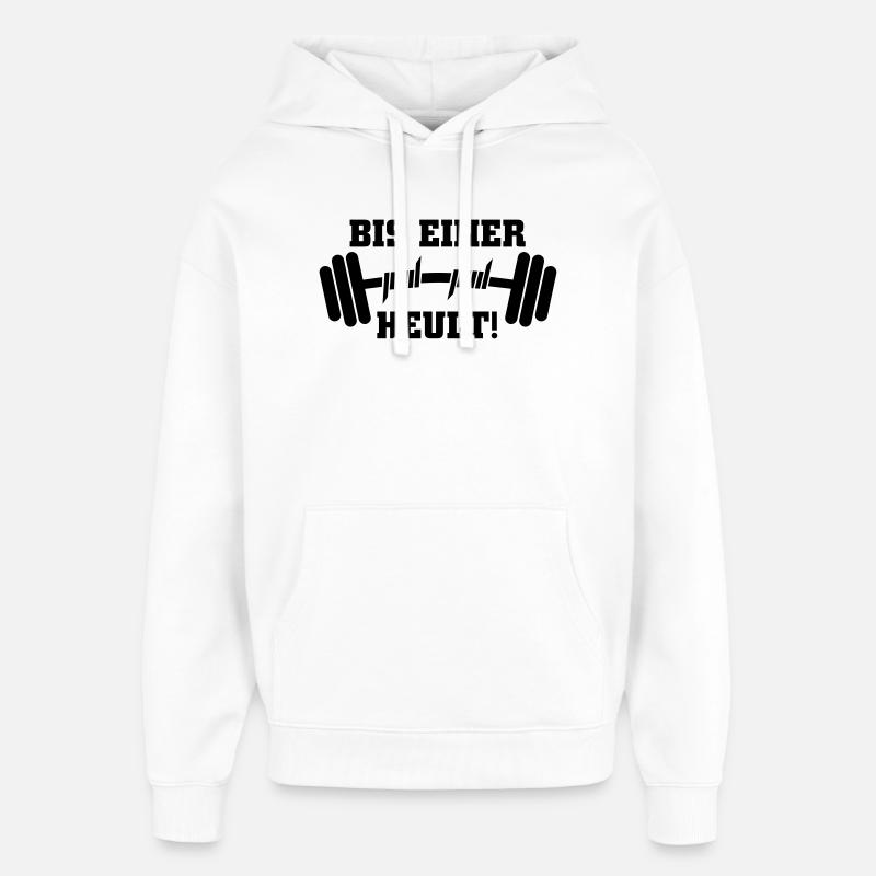 Bis einer heult Hantel - Oversized Unisex Hoodie von Stanley/Stella - Weiß
