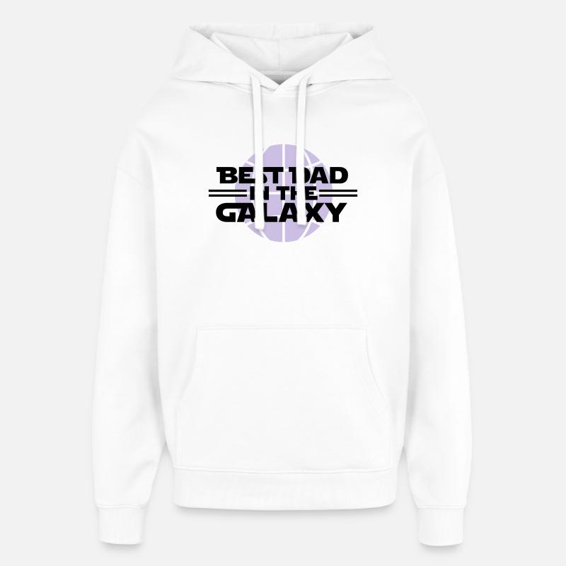 Best dad in the galaxy - Oversized Unisex Hoodie by Stanley/Stella - white
