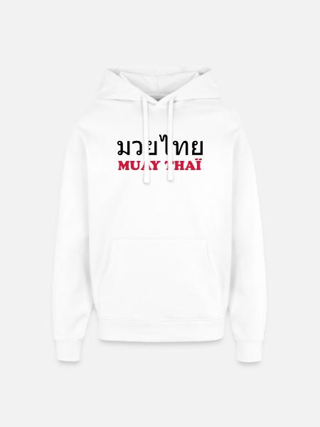 Muay Thai - Sweat à capuche unisexe Stanley/Stella Oversized - blanc