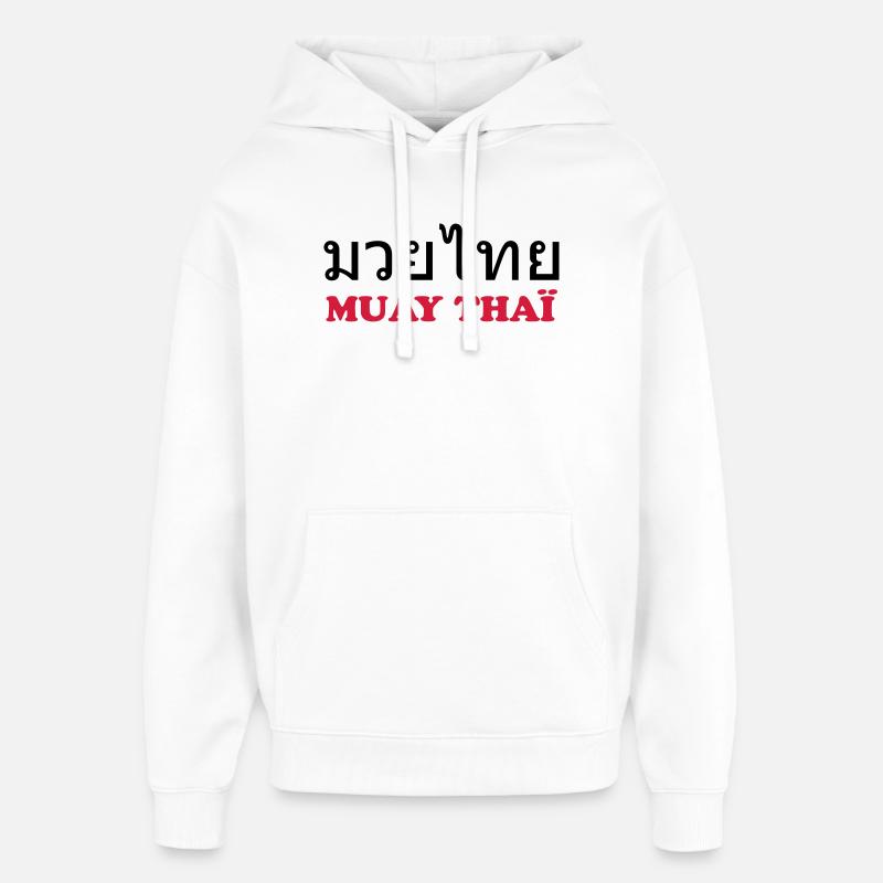 Muay Thai - Sweat à capuche unisexe Stanley/Stella Oversized - blanc