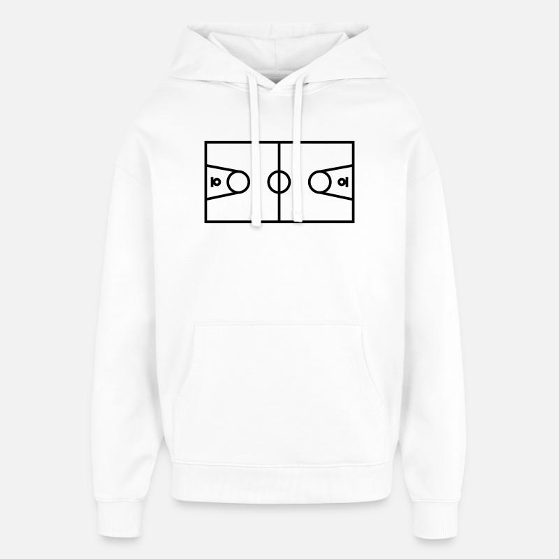 Terrain de basket - Sweat à capuche unisexe Stanley/Stella Oversized - blanc