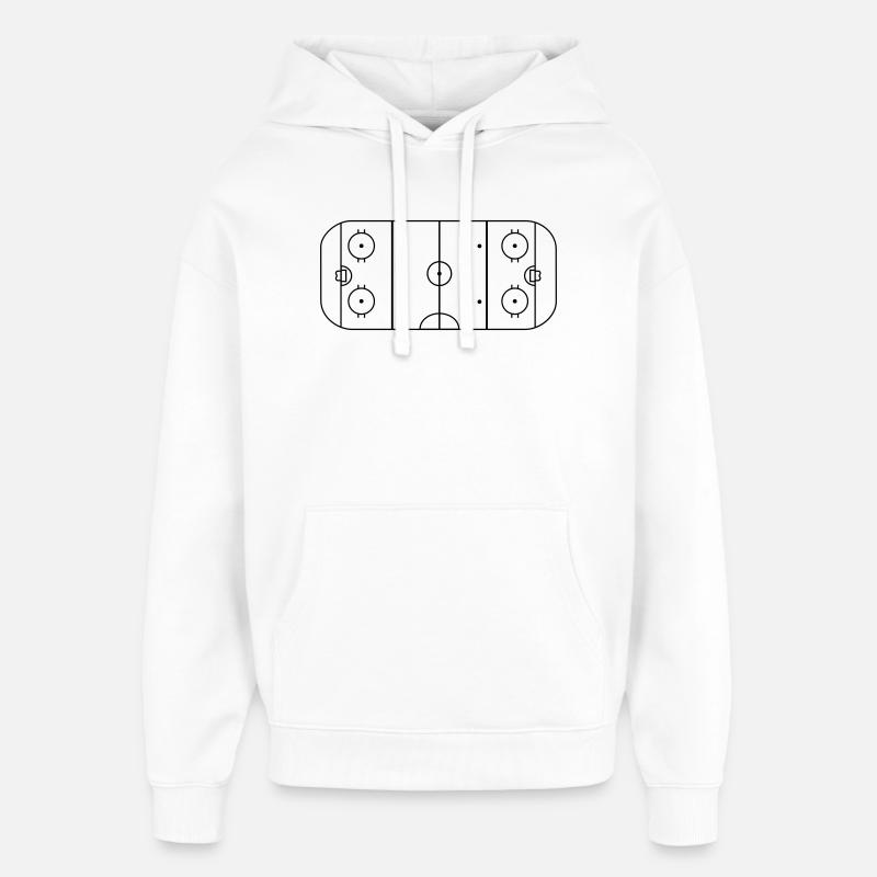Icehockeylayout - Oversized Unisex Hoodie by Stanley/Stella - white