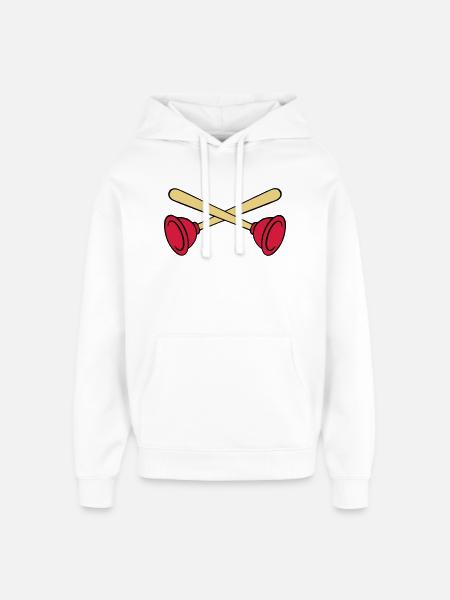 Pömpel crossed - Oversized Unisex Hoodie von Stanley/Stella - Weiß