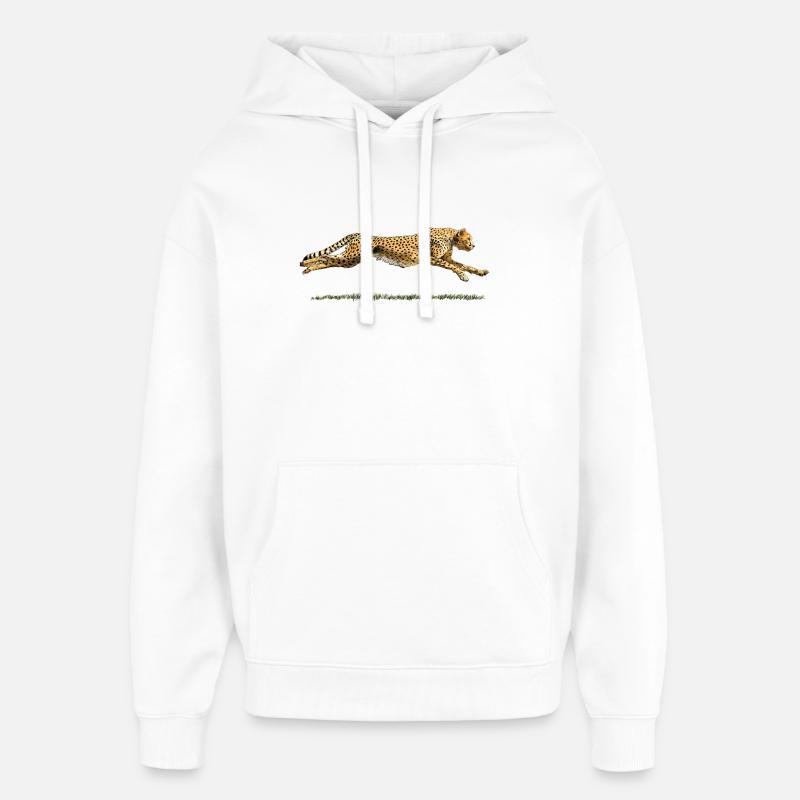 Leopard - Sweat à capuche unisexe Stanley/Stella Oversized - blanc