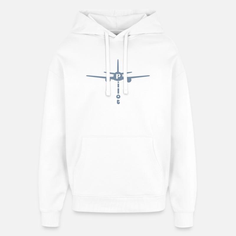 Pilote - Sweat à capuche unisexe Stanley/Stella Oversized - blanc