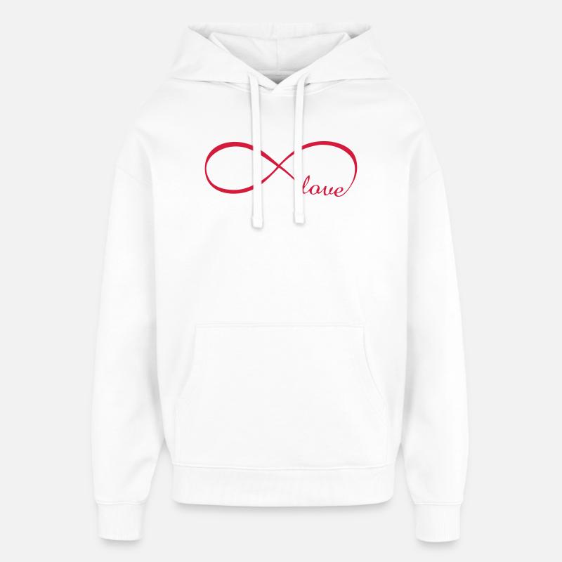 amour sans fin - Sweat à capuche unisexe Stanley/Stella Oversized - blanc