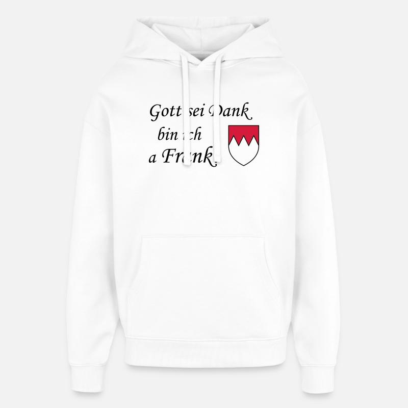 Gott sei dank Frank - Oversized Unisex Hoodie von Stanley/Stella - Weiß