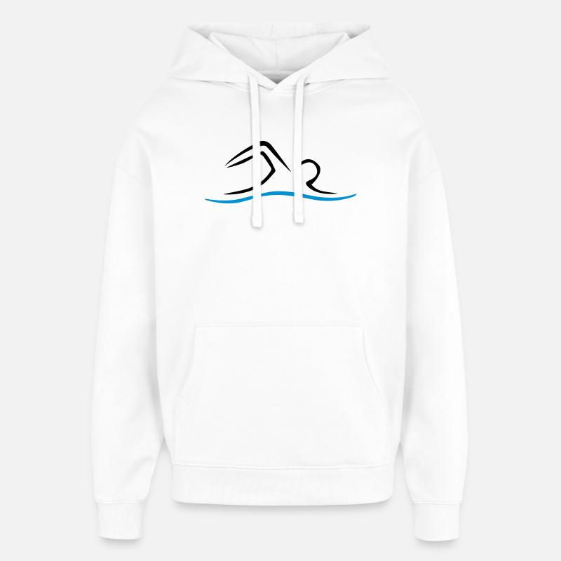 NAGE - Sweat à capuche unisexe Stanley/Stella Oversized - blanc