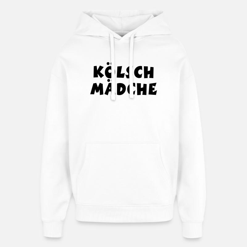 Kölsch Mädche - Ein Mädchen aus Köln - Oversized Unisex Hoodie von Stanley/Stella - Weiß