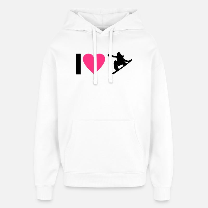 Snowboard - Sweat à capuche unisexe Stanley/Stella Oversized - blanc