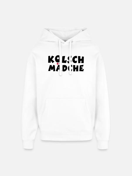 Kölsch Mädche - Ein Mädchen aus Köln - Oversized Unisex Hoodie von Stanley/Stella - Weiß