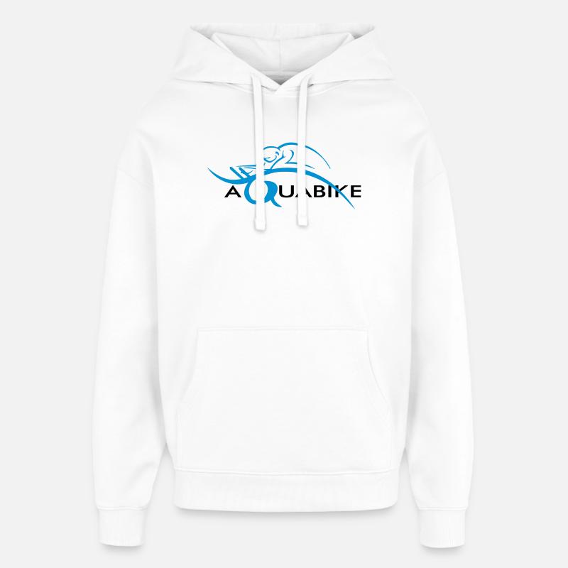 Aquabike en action - Sweat à capuche unisexe Stanley/Stella Oversized - blanc