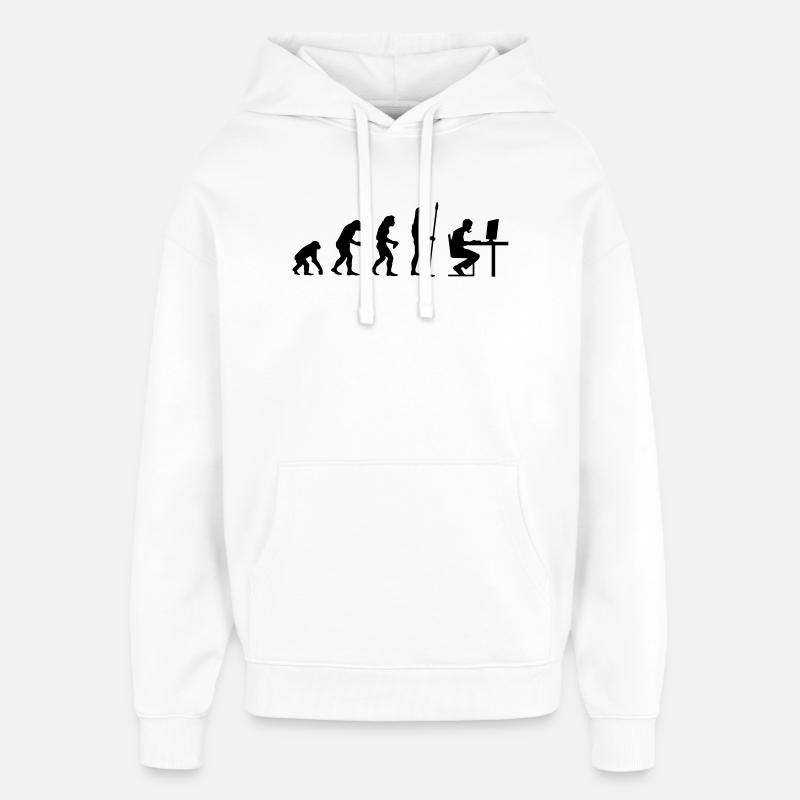 evolution_pc_gamer4 - Oversized Unisex Hoodie by Stanley/Stella - white