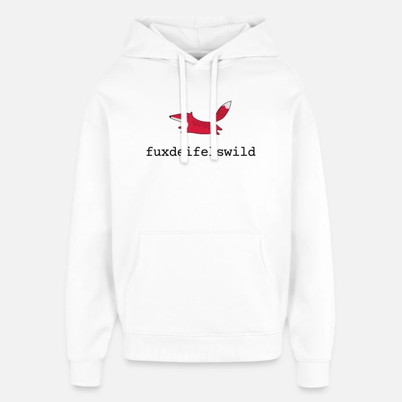 Renard de renard deifels sauvage - Sweat à capuche unisexe Stanley/Stella Oversized - blanc
