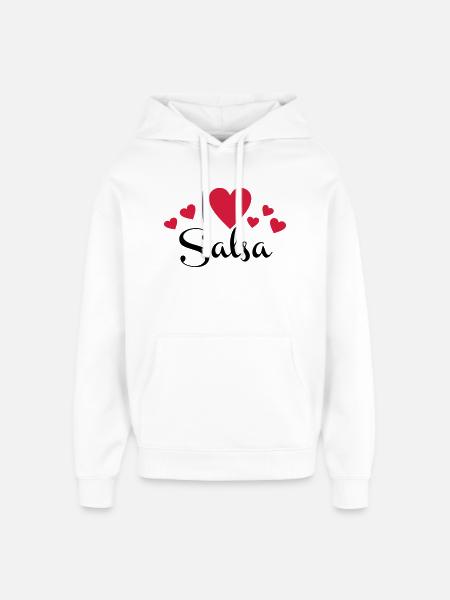 2541614 113586423 salsa - Oversized Unisex Hoodie by Stanley/Stella - white