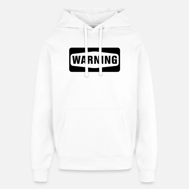 Warning - Sweat à capuche unisexe Stanley/Stella Oversized - blanc