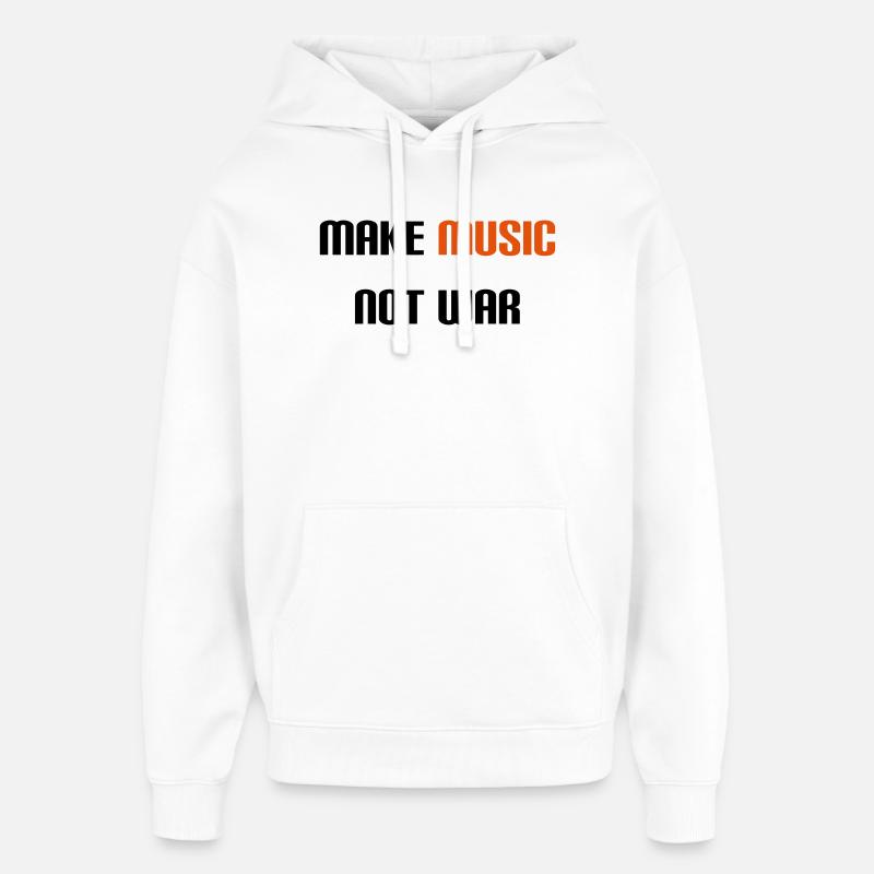 Make Music Not War (V) - Sweat à capuche unisexe Stanley/Stella Oversized - blanc
