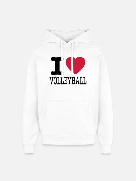 i love volleyball / ik hou van volleybal shirt - Stanley/Stella Oversized Unisex Hoodie - wit
