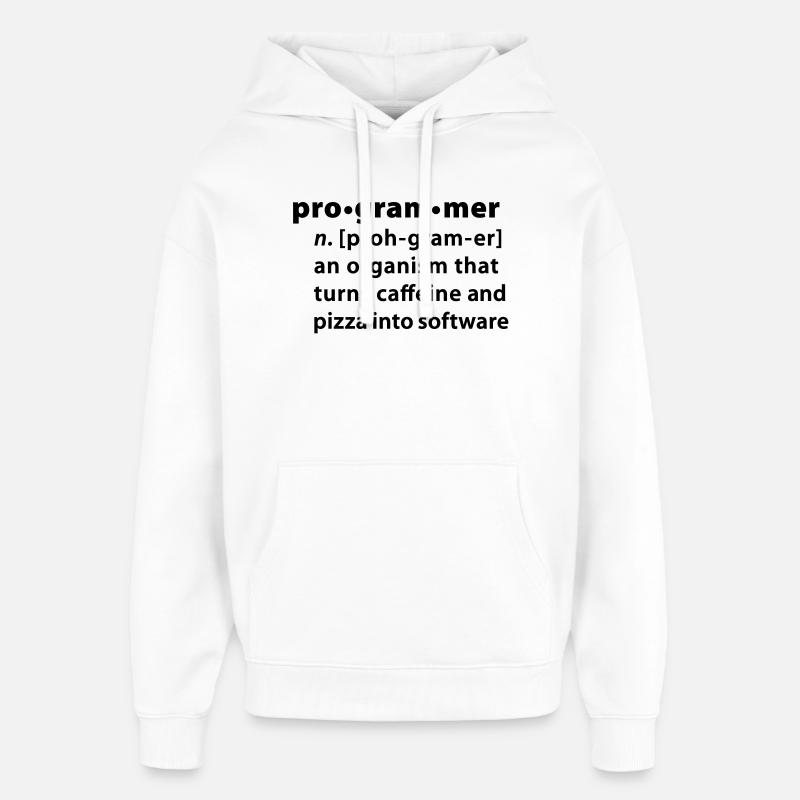 Programmer Wörterbuchdefinition - Oversized Unisex Hoodie von Stanley/Stella - Weiß