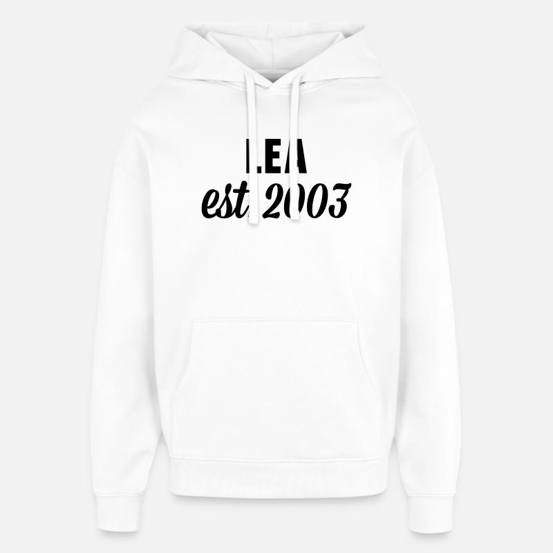 Lea est 2003 - Oversized Unisex Hoodie von Stanley/Stella - Weiß