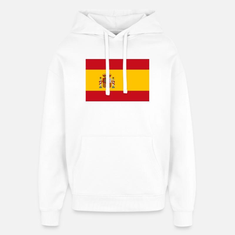 Espagne - Sweat à capuche unisexe Stanley/Stella Oversized - blanc