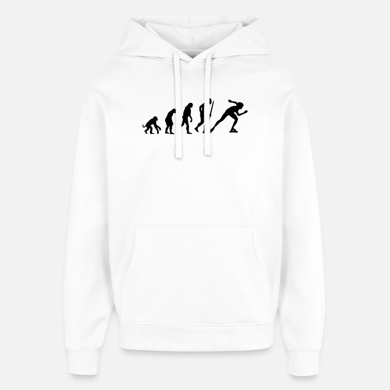 Evolution of inline speed skating - Oversized Unisex Hoodie von Stanley/Stella - Weiß