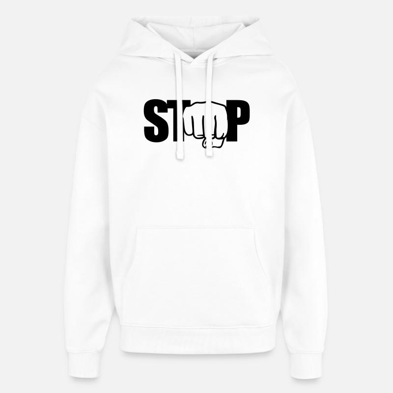Stop Faust - Oversized Unisex Hoodie von Stanley/Stella - Weiß