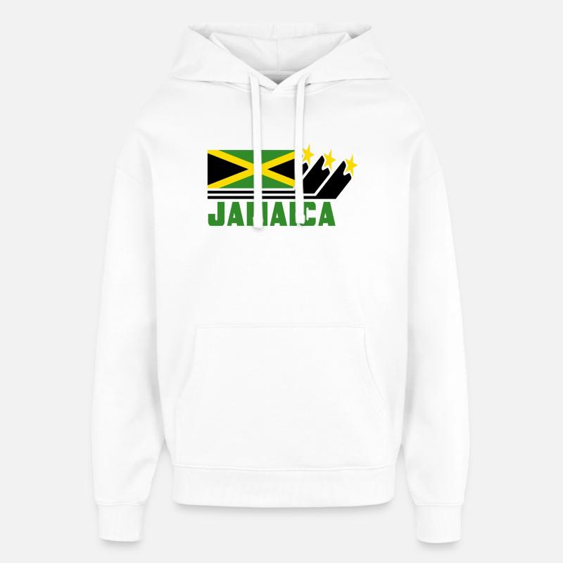 Jamaïque / Cadeau / Caraïbes / Reggae / Kingston - Sweat à capuche unisexe Stanley/Stella Oversized - blanc