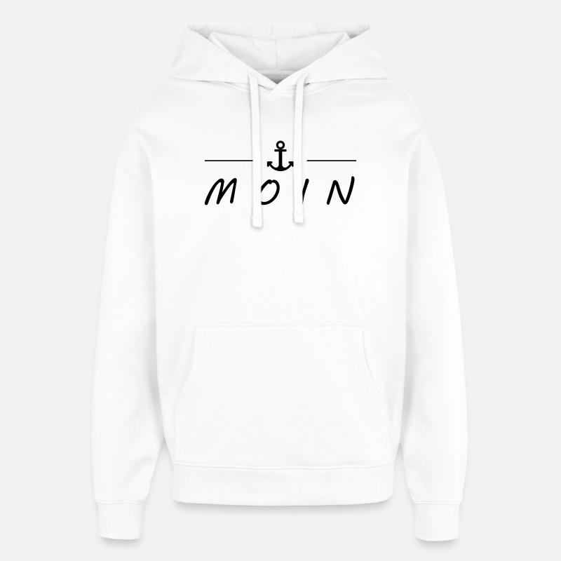 Moin - Oversized Unisex Hoodie von Stanley/Stella - Weiß