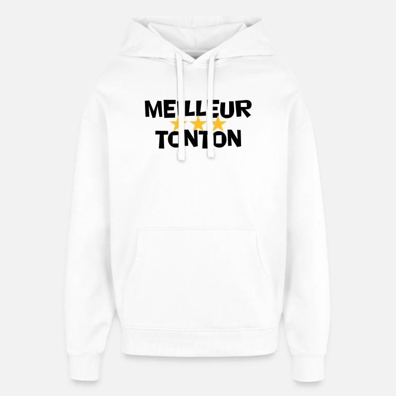 Meilleur Tonton - Sweat à capuche unisexe Stanley/Stella Oversized - blanc