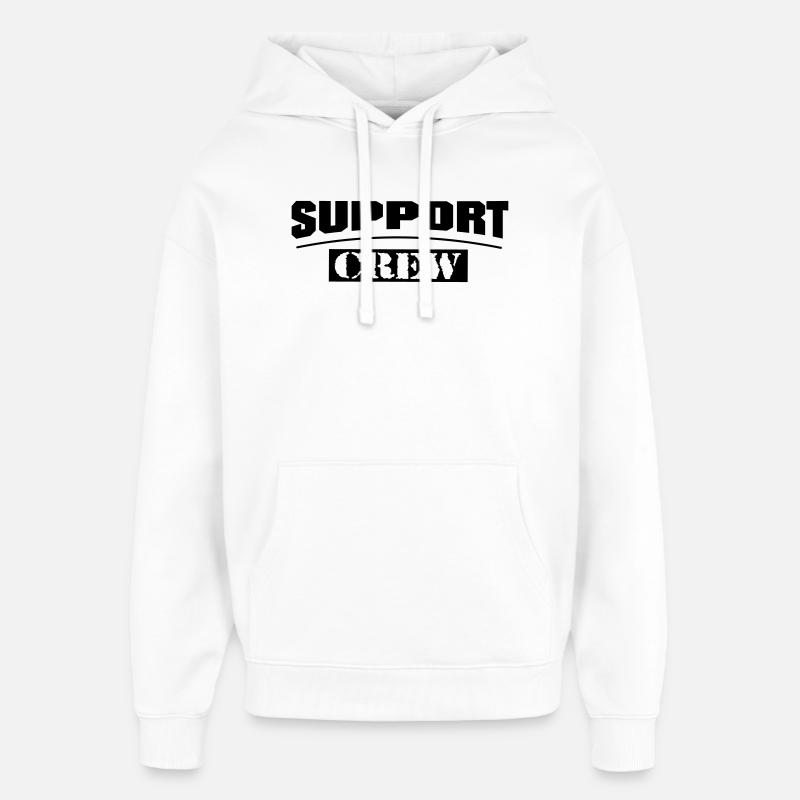 Support Crew Elite - Oversized Unisex Hoodie von Stanley/Stella - Weiß