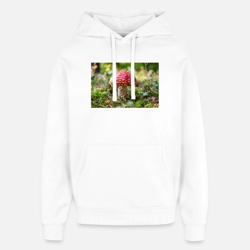 champignon vénéneux - Sweat à capuche unisexe Stanley/Stella Oversized - blanc