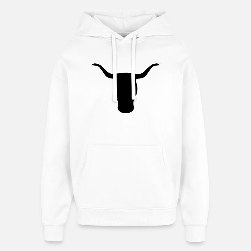 tête bull - Sweat à capuche unisexe Stanley/Stella Oversized - blanc