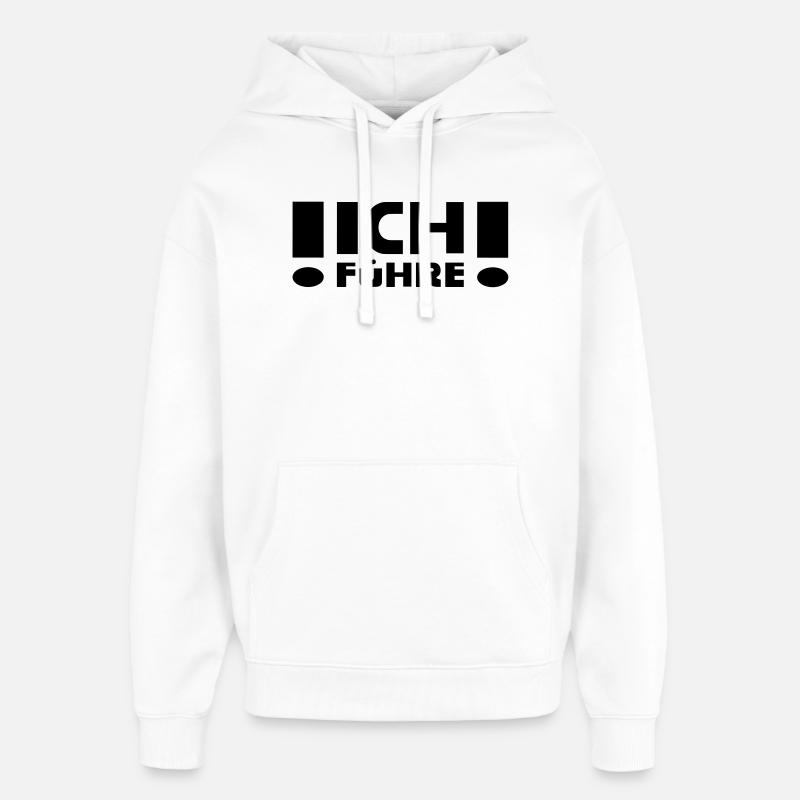 Je mène - Sweat à capuche unisexe Stanley/Stella Oversized - blanc