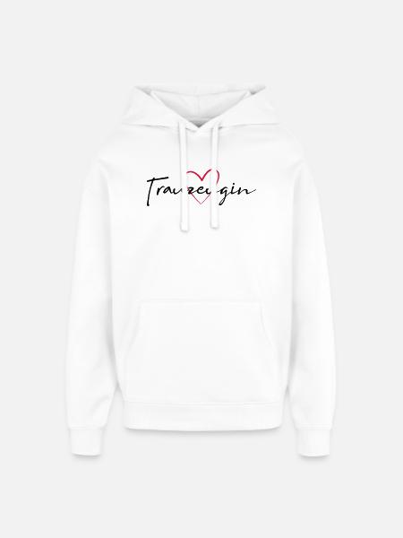 Trauzeugin Herz Junggesellinnenabschied - Oversized Unisex Hoodie von Stanley/Stella - Weiß
