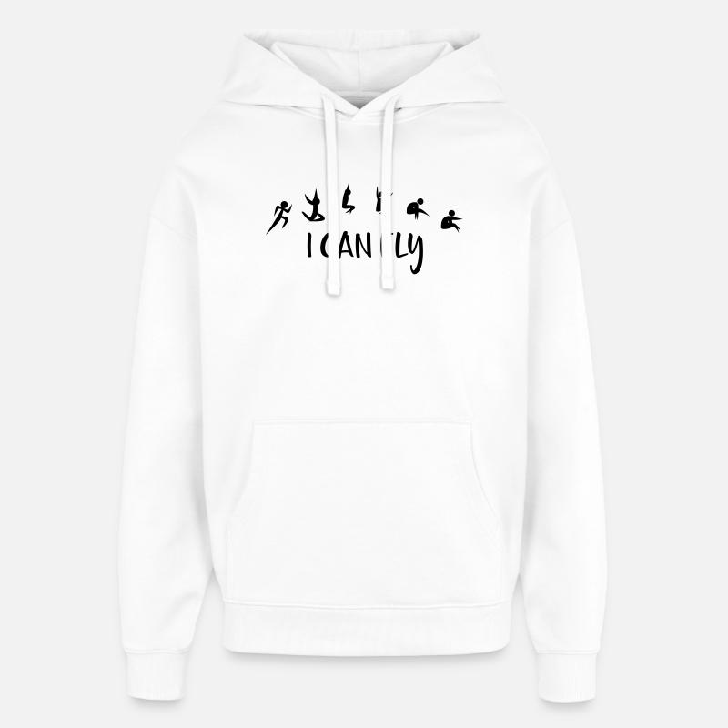 Weitsprung - Oversized Unisex Hoodie von Stanley/Stella - Weiß