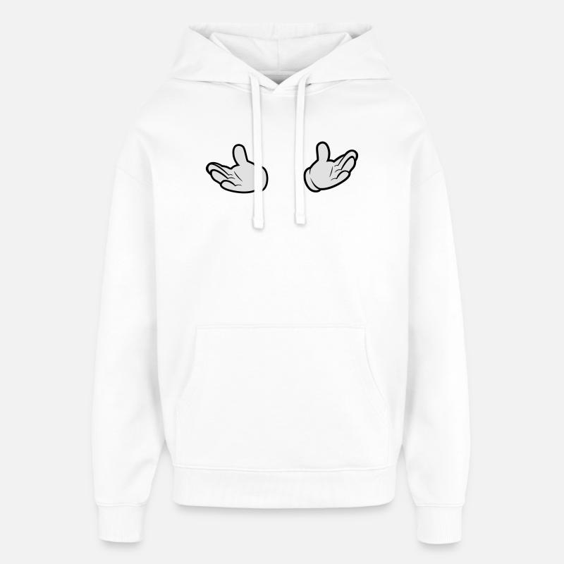 Comic Hände - offen - Oversized Unisex Hoodie von Stanley/Stella - Weiß