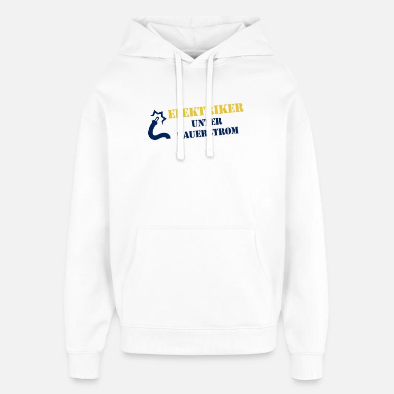 Elektriker Unter Dauerstrom - Oversized Unisex Hoodie von Stanley/Stella - Weiß