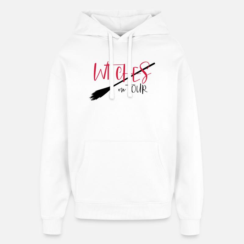 Witches on tour - Fête, Carnaval, Halloween - Sweat à capuche unisexe Stanley/Stella Oversized - blanc