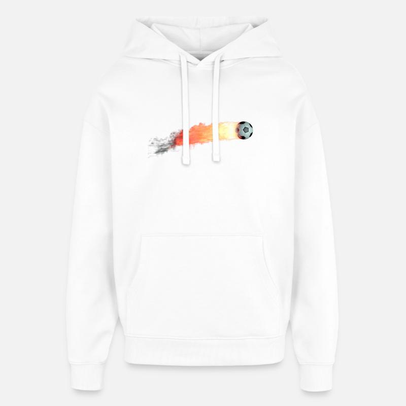 Sprint de la boule de flamme - Sweat à capuche unisexe Stanley/Stella Oversized - blanc