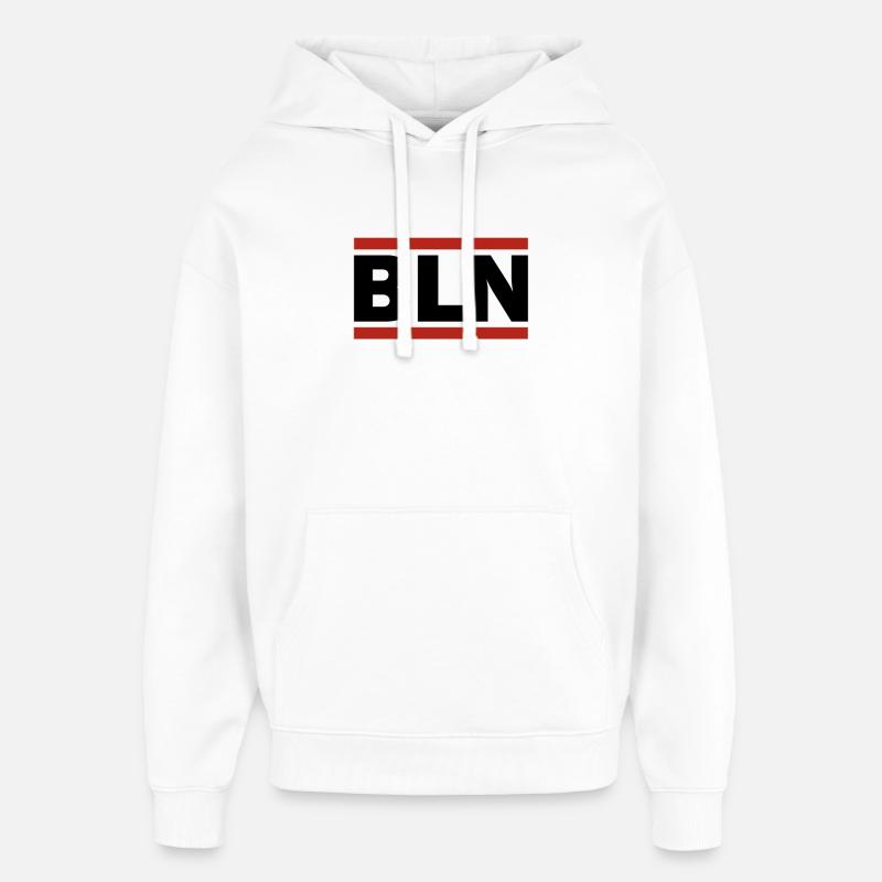 "BLN" Berlin - Sweat à capuche unisexe Stanley/Stella Oversized - blanc