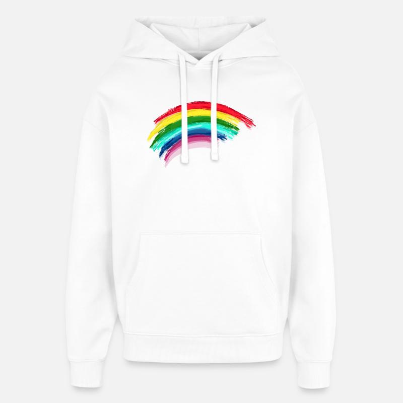 Rainbow Regenbogen Hope - Oversized Unisex Hoodie von Stanley/Stella - Weiß