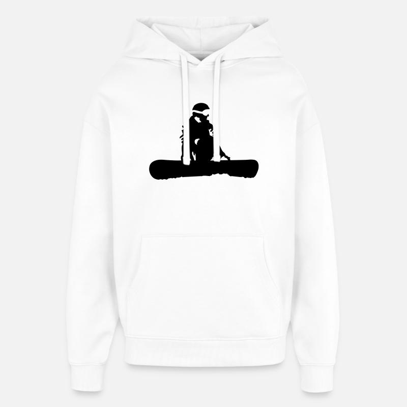 snowboard - Sweat à capuche unisexe Stanley/Stella Oversized - blanc