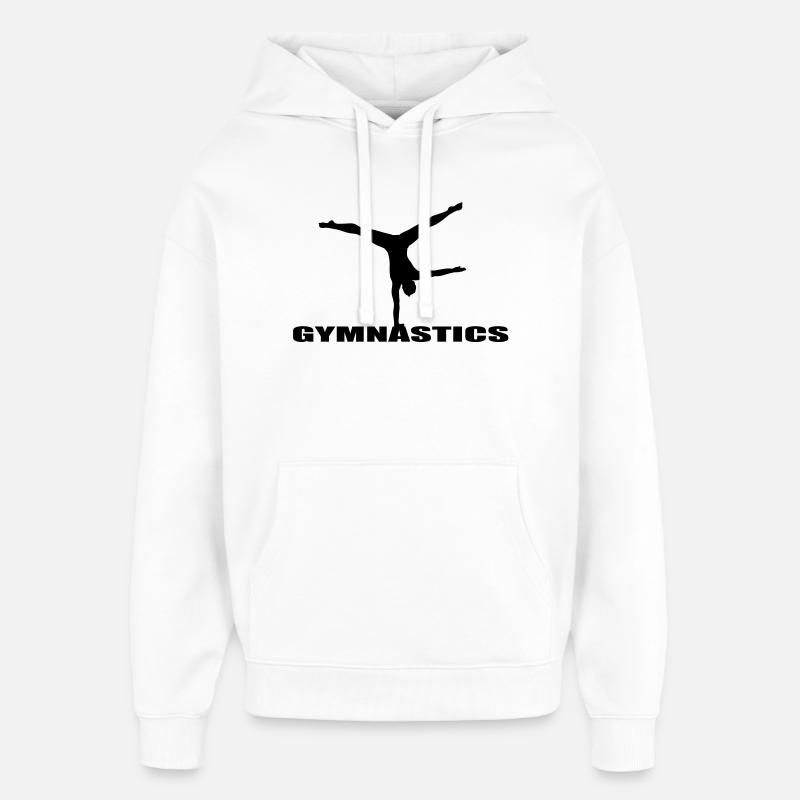 gymnastics - Sweat à capuche unisexe Stanley/Stella Oversized - blanc