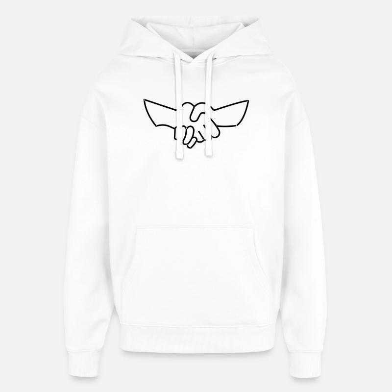 Hand shake -- ©roil - Oversized Unisex Hoodie von Stanley/Stella - Weiß