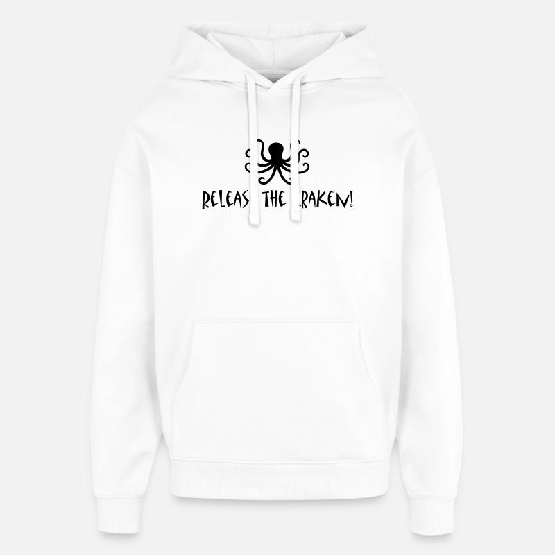 Release the Kraken - Oversized Unisex Hoodie by Stanley/Stella - white